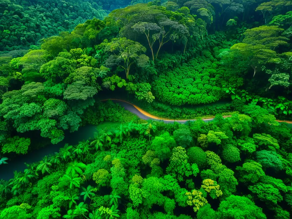 Imagen de la exuberante selva tropical con especies en peligro, capturada con tecnología de monitoreo