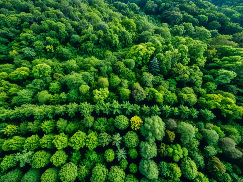 Imagen impactante de un bosque sobrepoblado por especies invasoras, destacando la urgencia del manejo de especies invasoras en ecosistemas