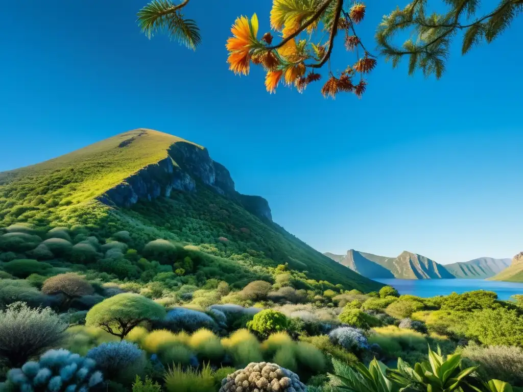 Imagen impactante de un ecosistema diverso y vibrante, mostrando la resiliencia de la naturaleza frente al efecto del cambio climático