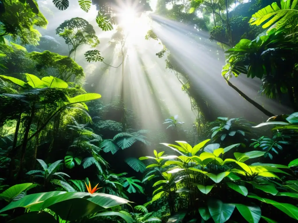 Imagen impactante del exuberante bosque lluvioso del Parque Nacional Corcovado en Costa Rica, con su biodiversidad única