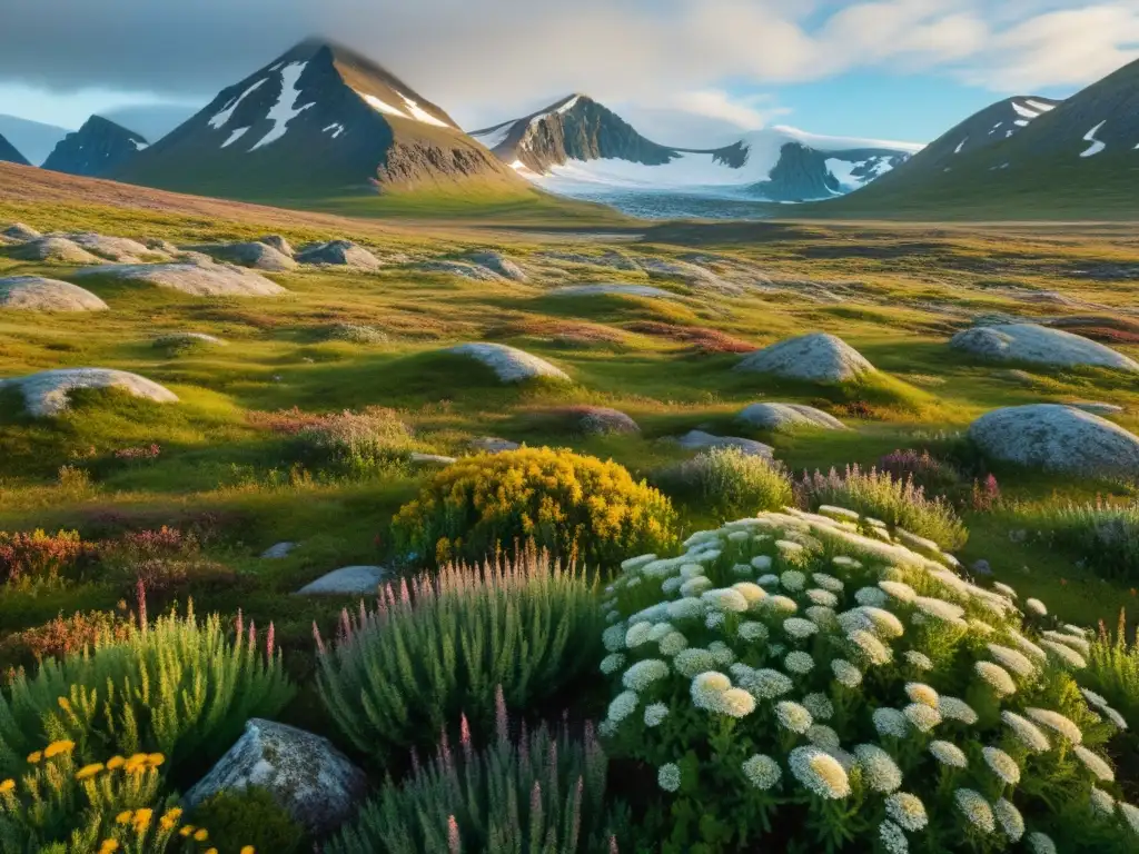 Imagen impactante de la tundra en peligro, con su biodiversidad única y la necesidad de medidas conservación tundra en peligro