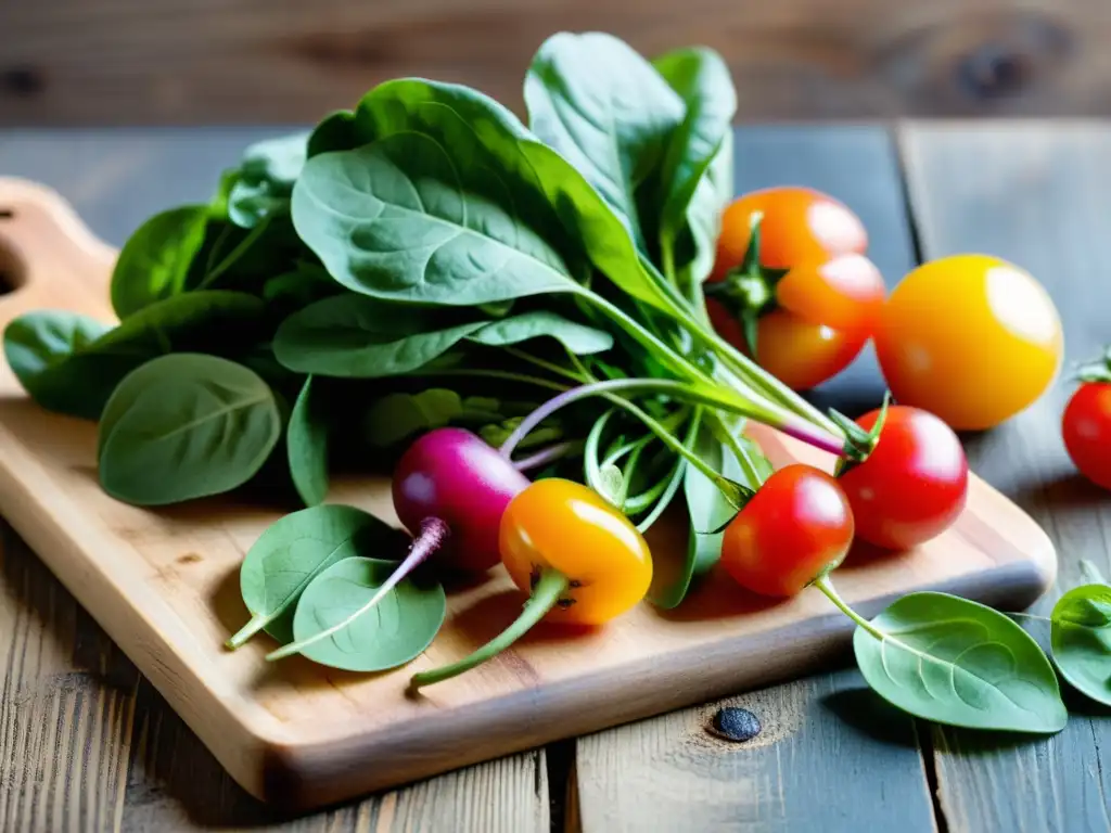 Una imagen de vegetales orgánicos frescos, resaltando la cocina sostenible con ingredientes orgánicos