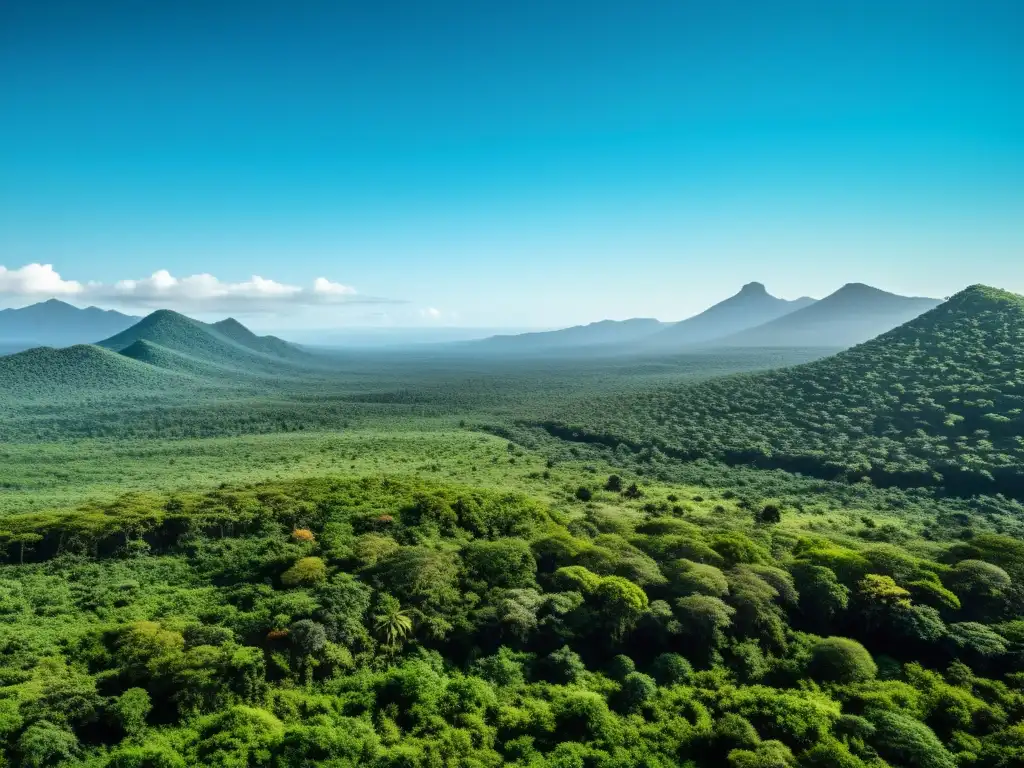 Fotografía impactante de la transformación de ecosistemas: exuberante bosque frente a paisaje deforestado y desolado