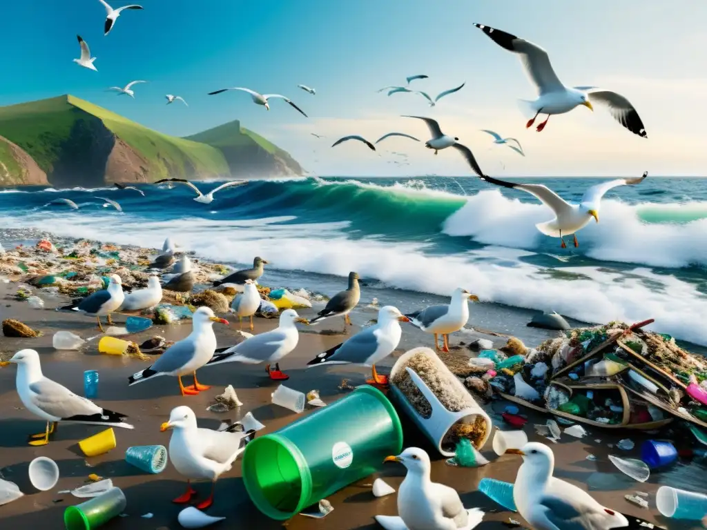 Devastador impacto de la contaminación humana en el ecosistema marino Impactante imagen de la contaminación del océano por influencia humana
