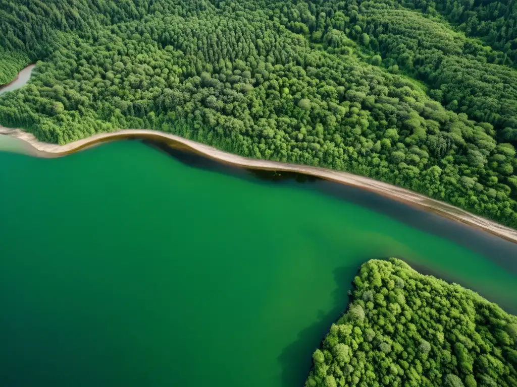 Desolación: Impacto de la deforestación Impacto de la deforestación histórica: Imagen aérea de impactante contraste entre bosque exuberante y tierra deforestada