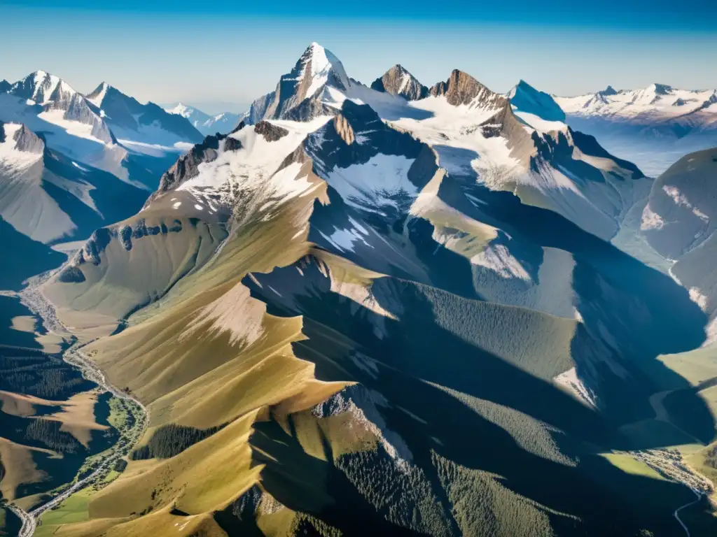 Imponente belleza de un ecosistema montañoso, impacto humano en la naturaleza