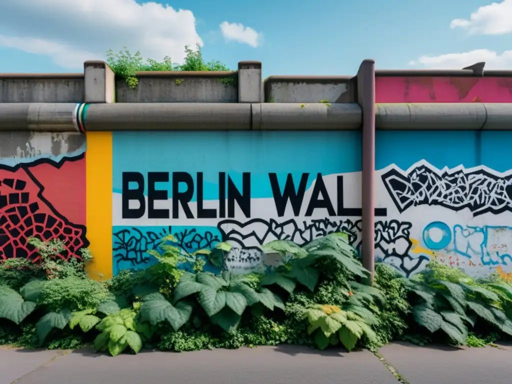 Imponente contraste entre el impacto del Muro de Berlín en los ecosistemas divididos, capturando la emotividad de ambos lados