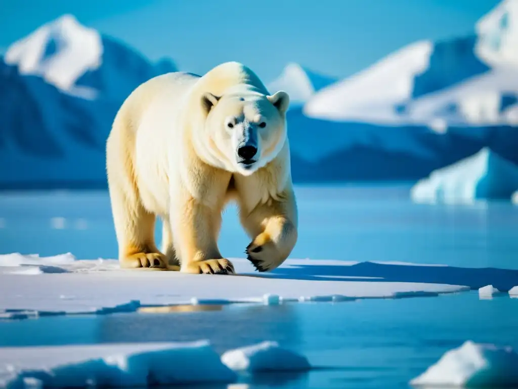 Imponente oso polar muestra adaptaciones en ecosistema helado