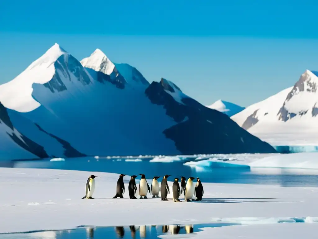 Una impresionante imagen de un paisaje polar con una biodiversidad única, capturando la belleza frágil de los ecosistemas polares