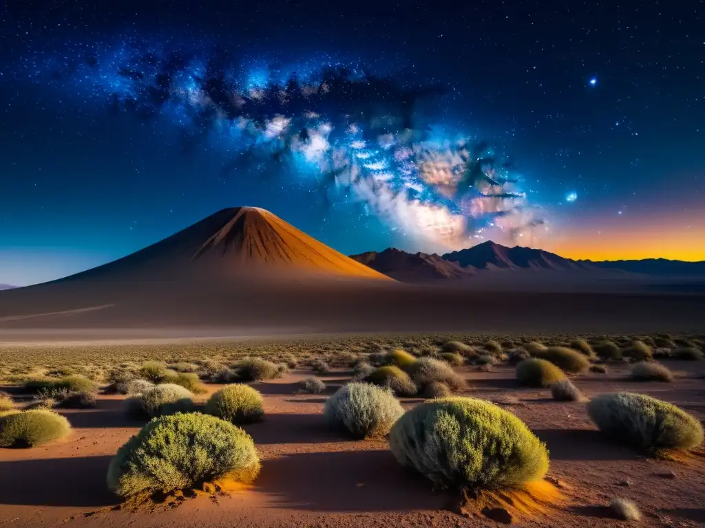 Una impresionante imagen en ultra alta definición del vasto y otro mundo desierto de Atacama bajo un cielo estrellado