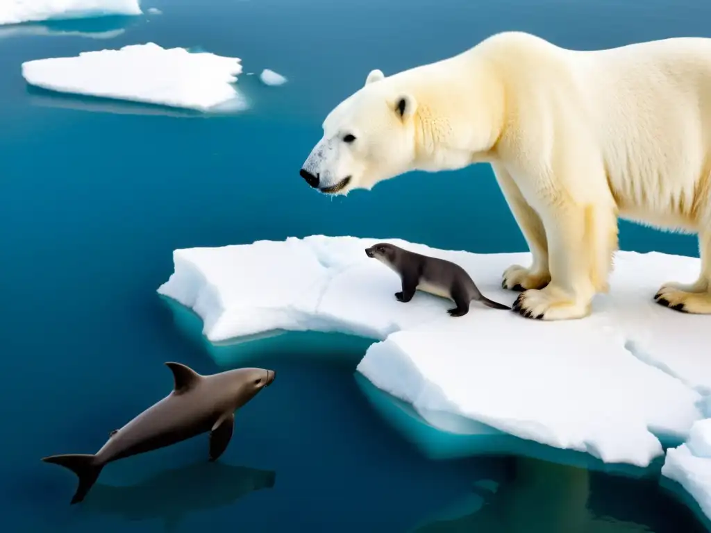 Una impresionante fotografía de alta resolución que muestra la competencia entre especies polares en ecosistemas helados