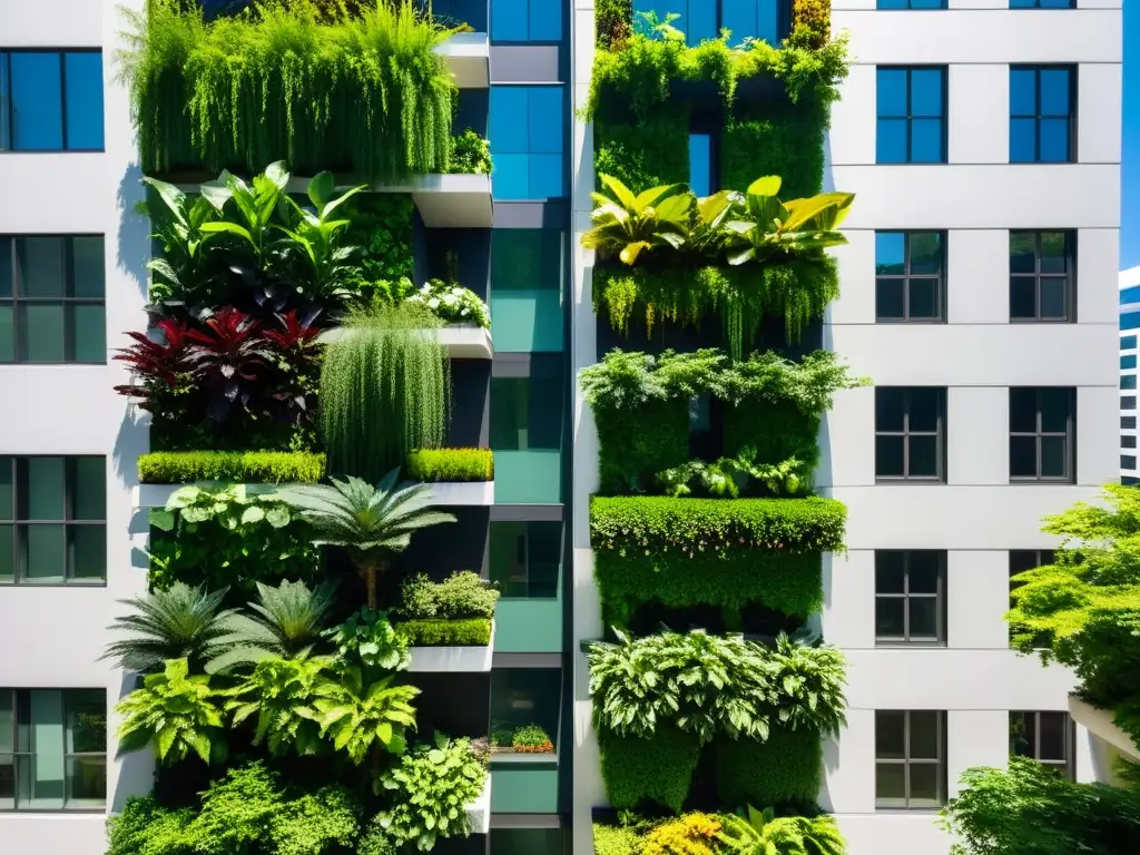 Un impresionante jardín vertical en el corazón de la ciudad, muestra la armonía entre naturaleza y urbanidad