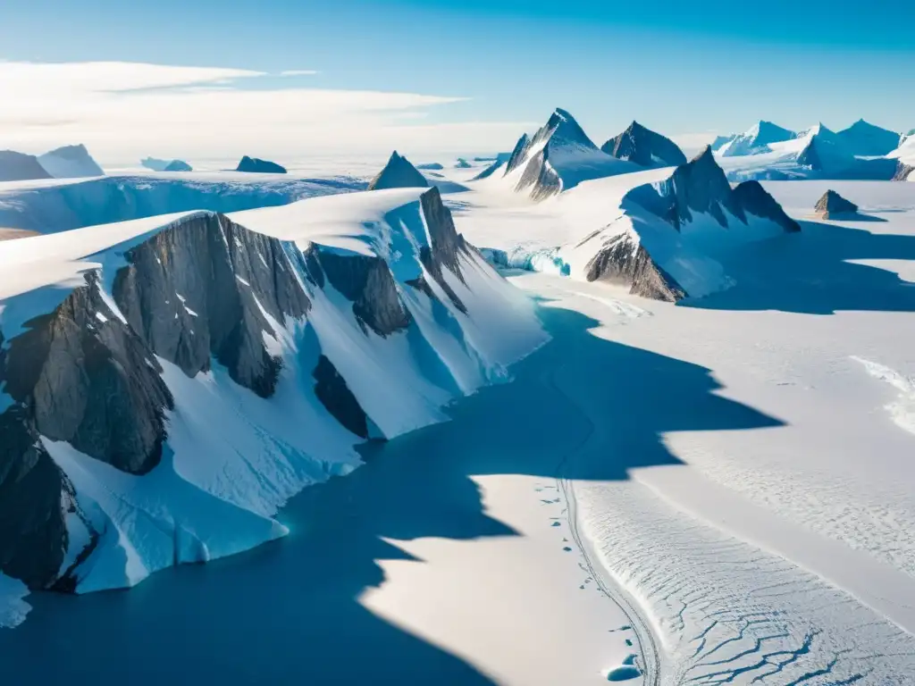 Una impresionante vista del paisaje ártico de Groenlandia con un glaciar, exploradores y la belleza frágil del ecosistema