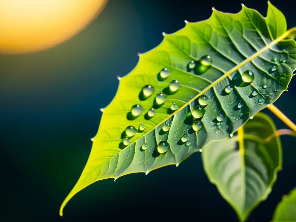 Influencia de los ciclos lunares en el crecimiento de las plantas, destacando su belleza etérea bajo la suave luz de la luna