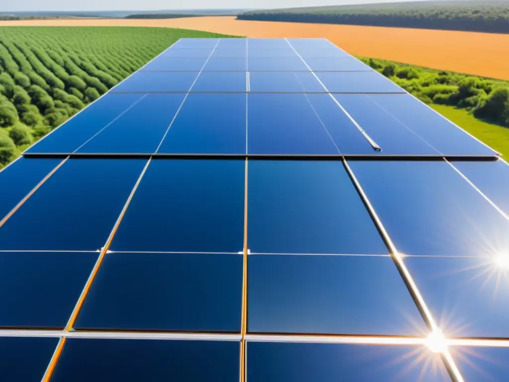 Instalación de paneles solares de última generación en armonía con la naturaleza