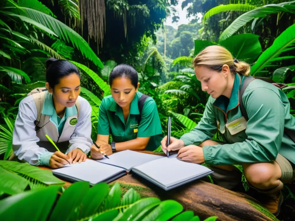 Investigadores en la selva amazónica estudian la diversidad de especies