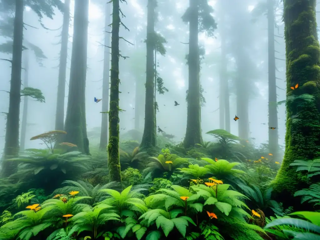 Magia en los bosques de niebla de Costa Rica, donde la vida silvestre y la exuberante vegetación crean un espectáculo de colores y misterio