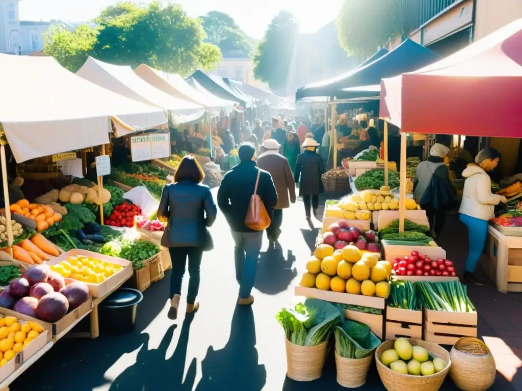 Mercado sostenible ofrece frutas, verduras y productos hechos a mano