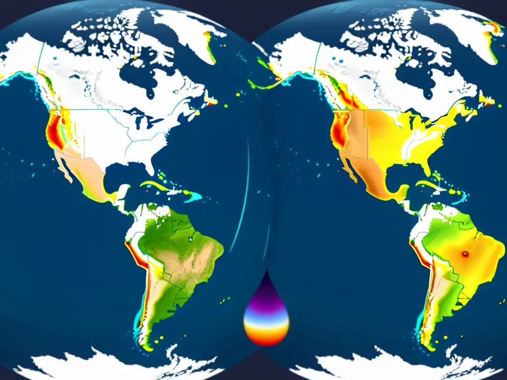 Dos modelos de predicción climática contrastantes, uno a corto plazo con datos detallados y otro a largo plazo con tendencias globales