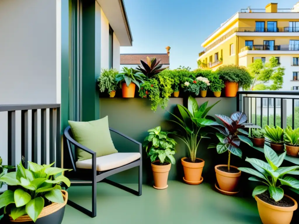 Un oasis verde en un balcón pequeño, con jardinería en balcones pequeños, plantas, flores y diseño vertical