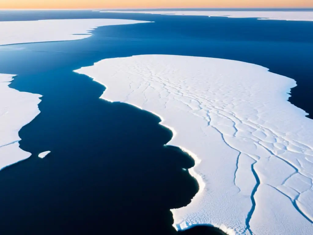 Un paisaje ártico impresionante con un oso polar solitario, ilustrando la belleza y fragilidad de los fenómenos globales en el Ártico