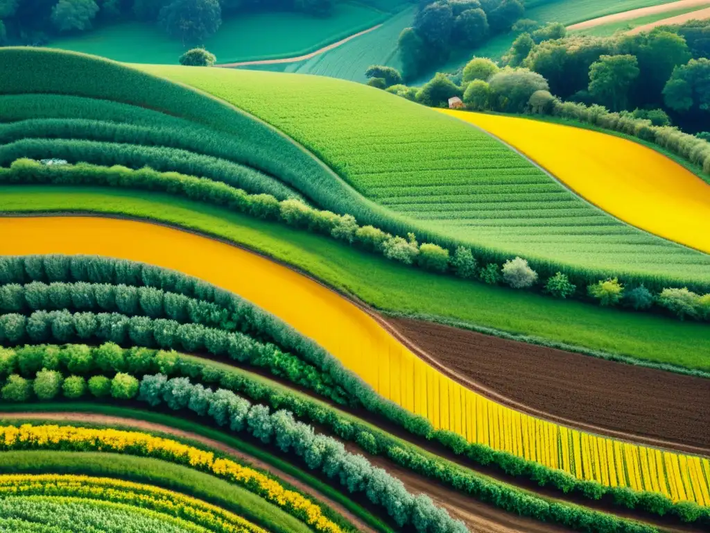 Un paisaje agrícola diverso y resiliente destaca técnicas de agricultura adaptativa frente al cambio climático