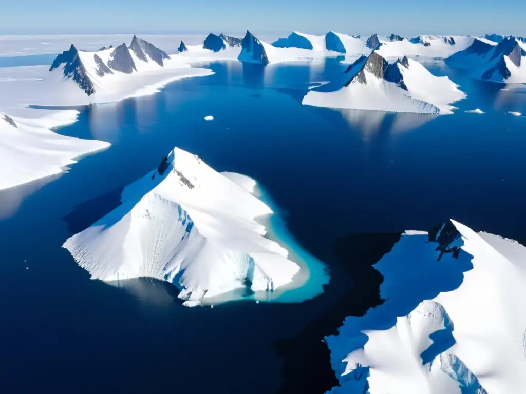 Un paisaje polar nevado y majestuoso con científicos realizando investigación en ecosistemas extremos