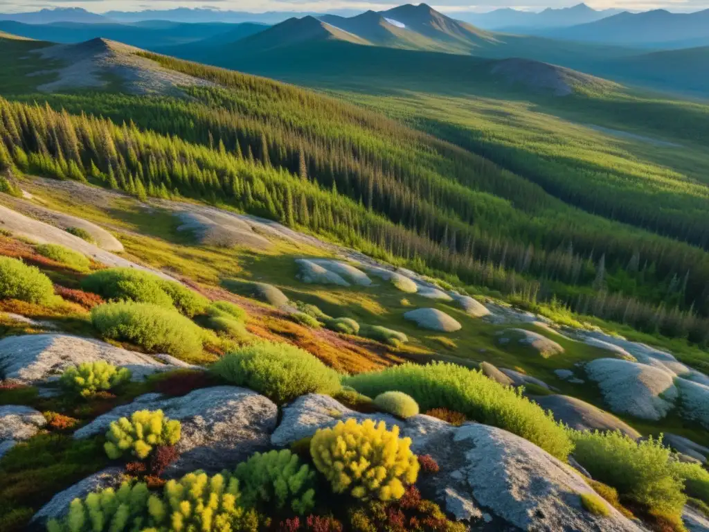 Un paisaje sonoro de la tundra y taiga: ríos, lichens, bosques y un majestuoso alce bajo el cálido sol