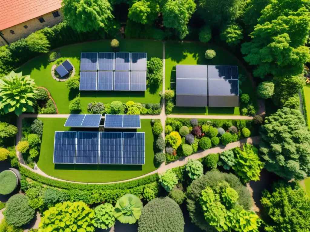 Jardín Botánico de Quedlinburg con paneles solares integrados, armonía entre naturaleza y tecnología sostenible