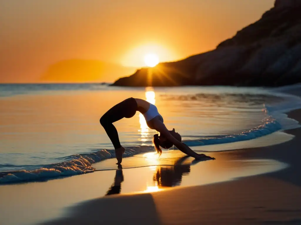 Una práctica de yoga en entorno marino