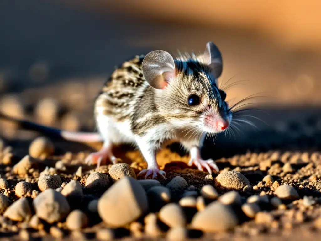 Un ratón espinoso busca agua en la seca tierra mediterránea