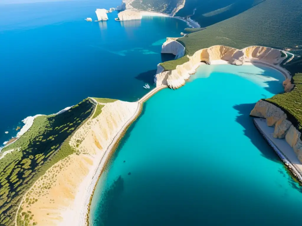 Gestión de recursos hídricos en la impresionante costa mediterránea, con aguas turquesas y acantilados soleados