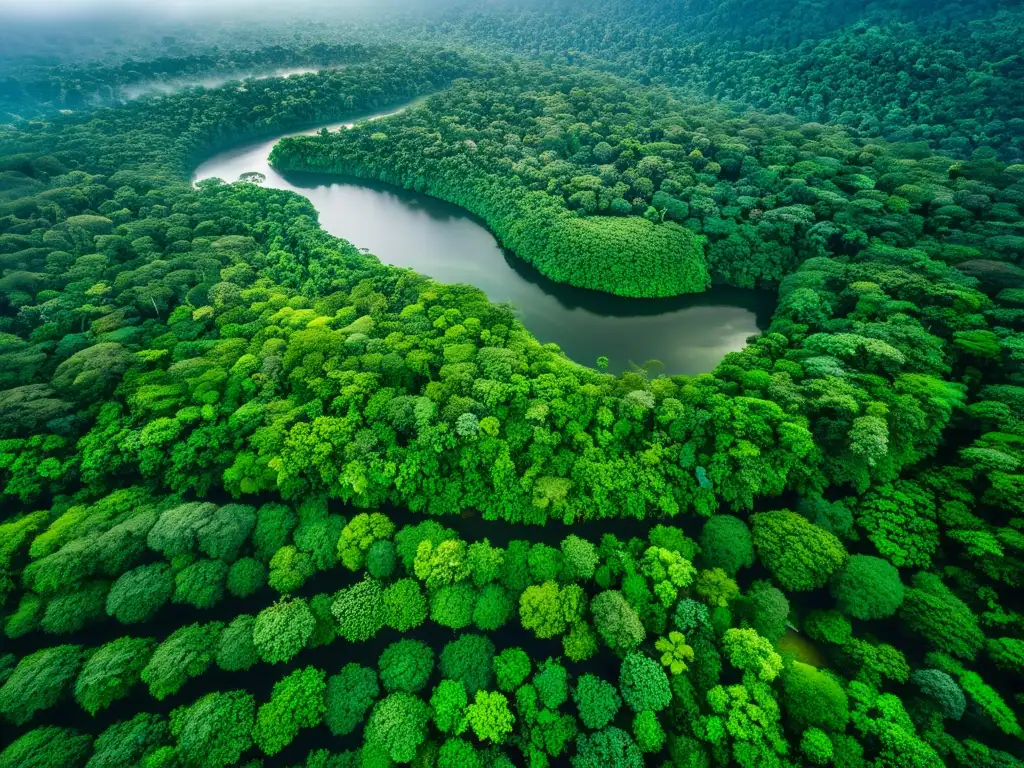 Una selva exuberante y vibrante con vida en la reducción de emisiones en ecosistemas globales