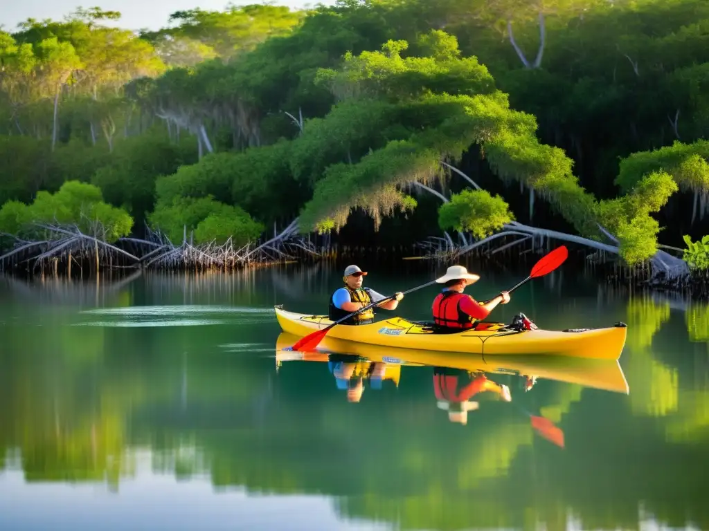 Exploración en kayak a través de la riqueza acuática de los Everglades, uniendo conservación y naturaleza en armonía