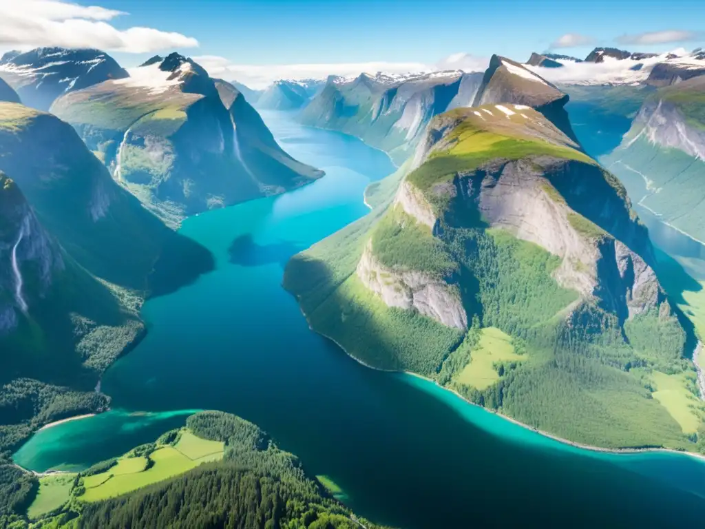 Turismo verde en los fiordos de Noruega: panorama impresionante de fiordos, aguas turquesa y actividades ecofriendly