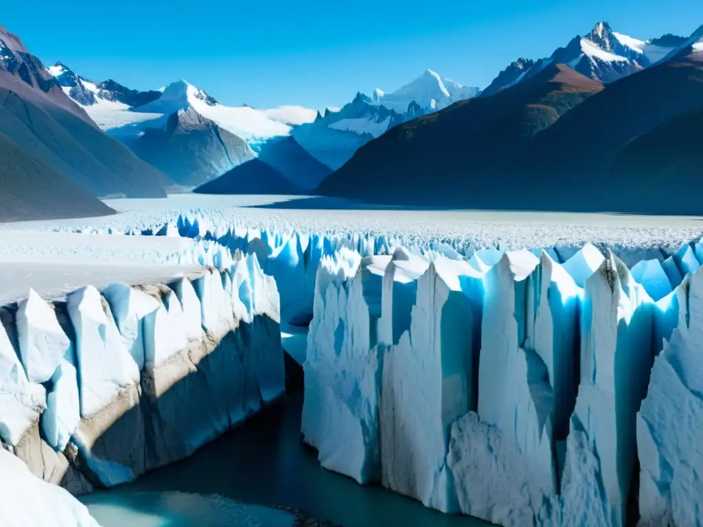 Viaje responsable a la Patagonia: Glaciar Perito Moreno en toda su majestuosidad, con turistas admirando la maravilla natural