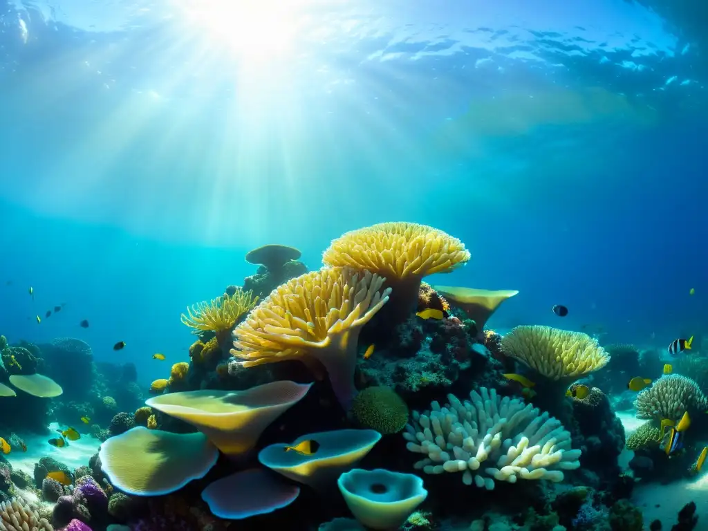 Un vibrante arrecife de coral, repleto de vida marina