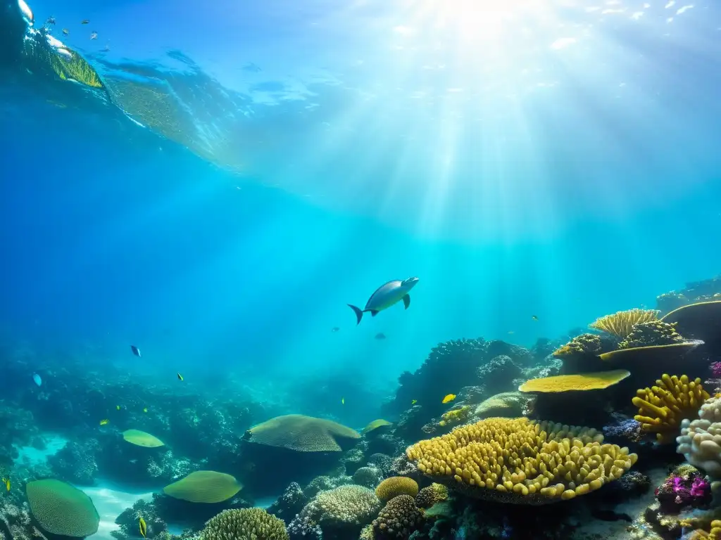 Vibrante arrecife de coral en Hawái, ecosistema marino