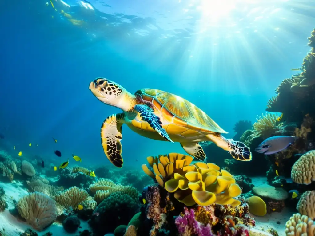 Un vibrante arrecife de coral rebosa de vida marina