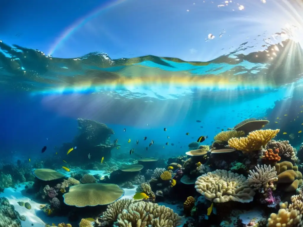 Un vibrante arrecife de coral rebosante de vida marina