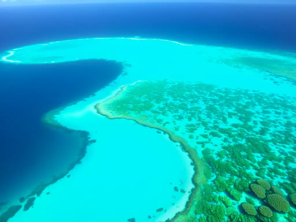 Un vibrante arrecife de coral rebosante de vida marina, representando la importancia del turismo ecológico en arrecifes de coral