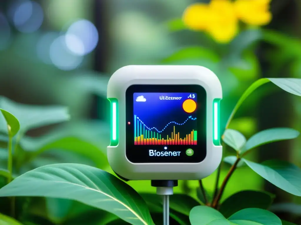 Vibrante biosensor en ecosistema, monitoreo biosensores ambientales ecosistemas