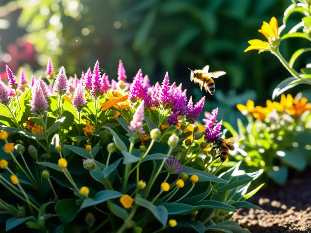 Un jardín vibrante y diverso, un oasis sostenible con principios de paisajismo ecológico