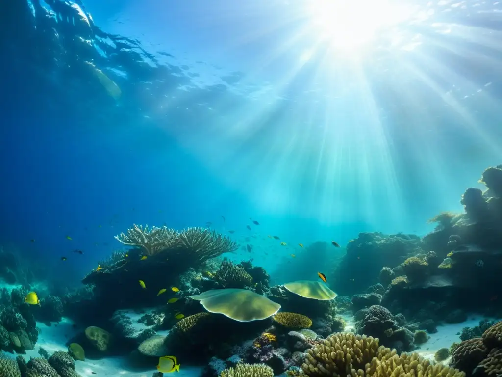 Un vibrante ecosistema marino, con arrecifes de coral y vida marina diversa