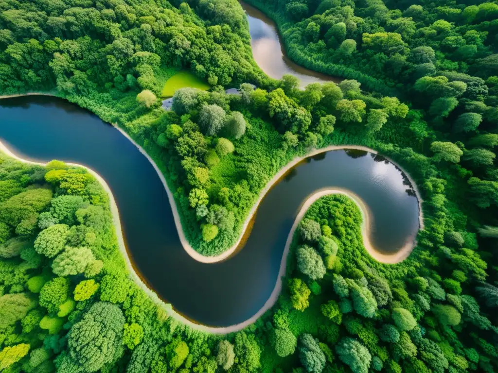 Vibrante ecosistema: biodiversidad, ríos sinuosos y vida silvestre