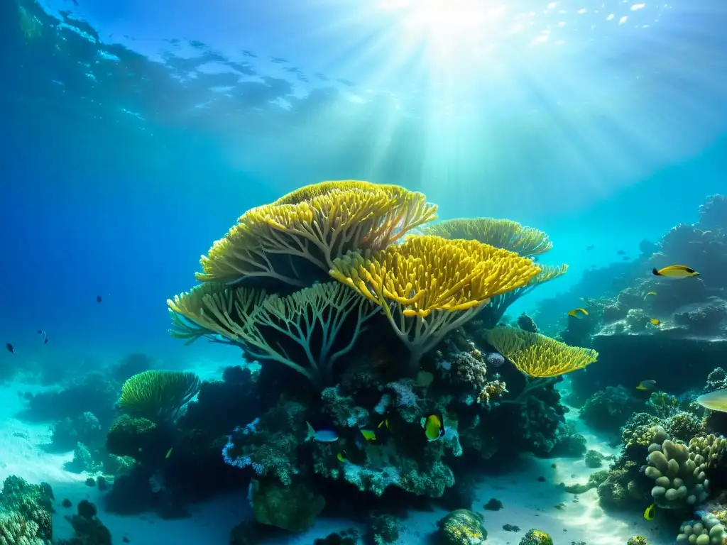 Vibrante vida marina en Islas Turcas y Caicos: arrecife de coral, aguas cristalinas y un espectáculo de luz y sombra