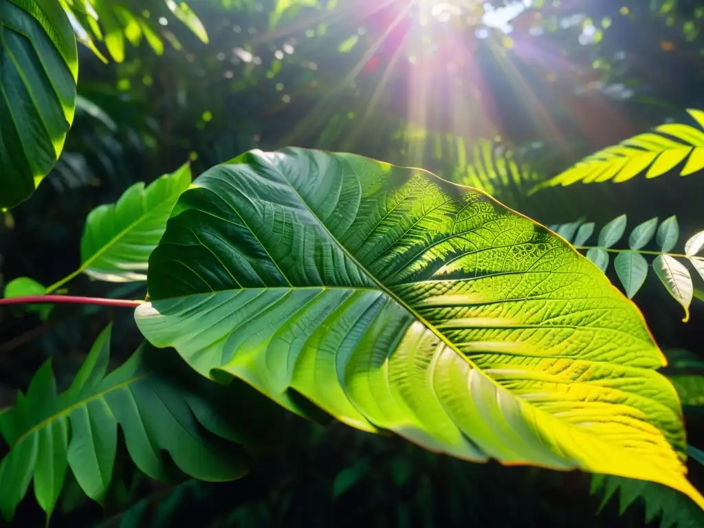 Vibrante selva tropical llena de vida, destacando la conservación de insectos en ecosistemas