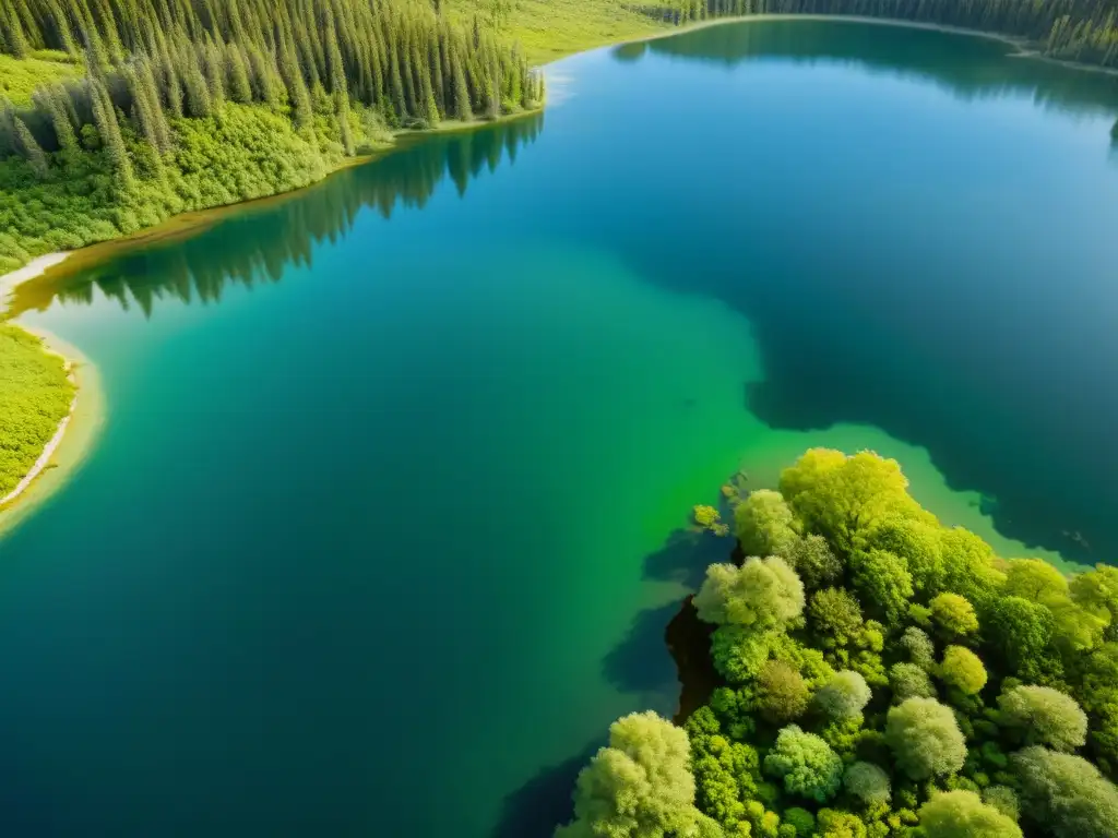 Vida acuática en un lago: composición química y equilibrio ecológico