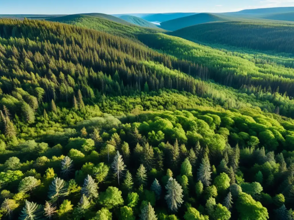 La taiga boreal rebosa vida con flora y fauna entre árboles altos y exuberante musgo