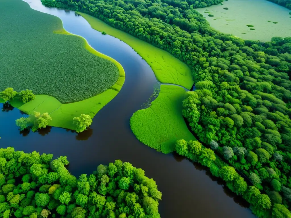 Vida floreciente en ecosistemas de humedales inundados